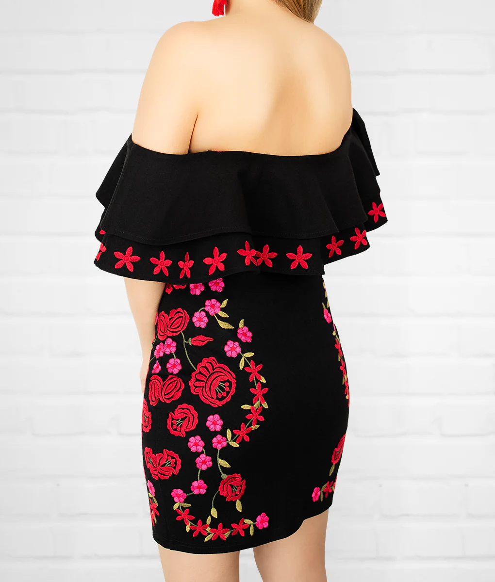 Aztec Princess Embroidered Dress - Image 3