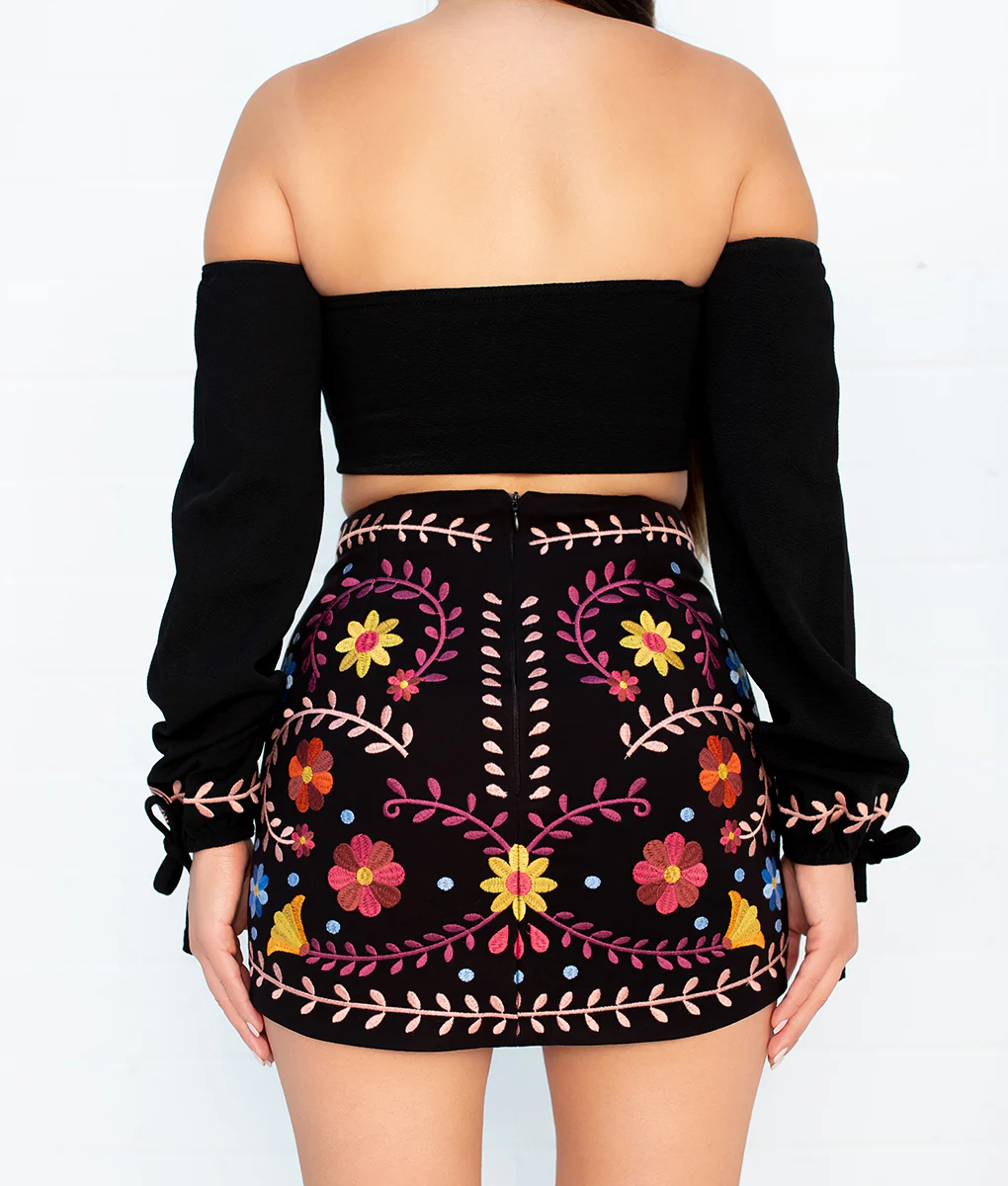Catrina Embroidered Skirt - Image 3