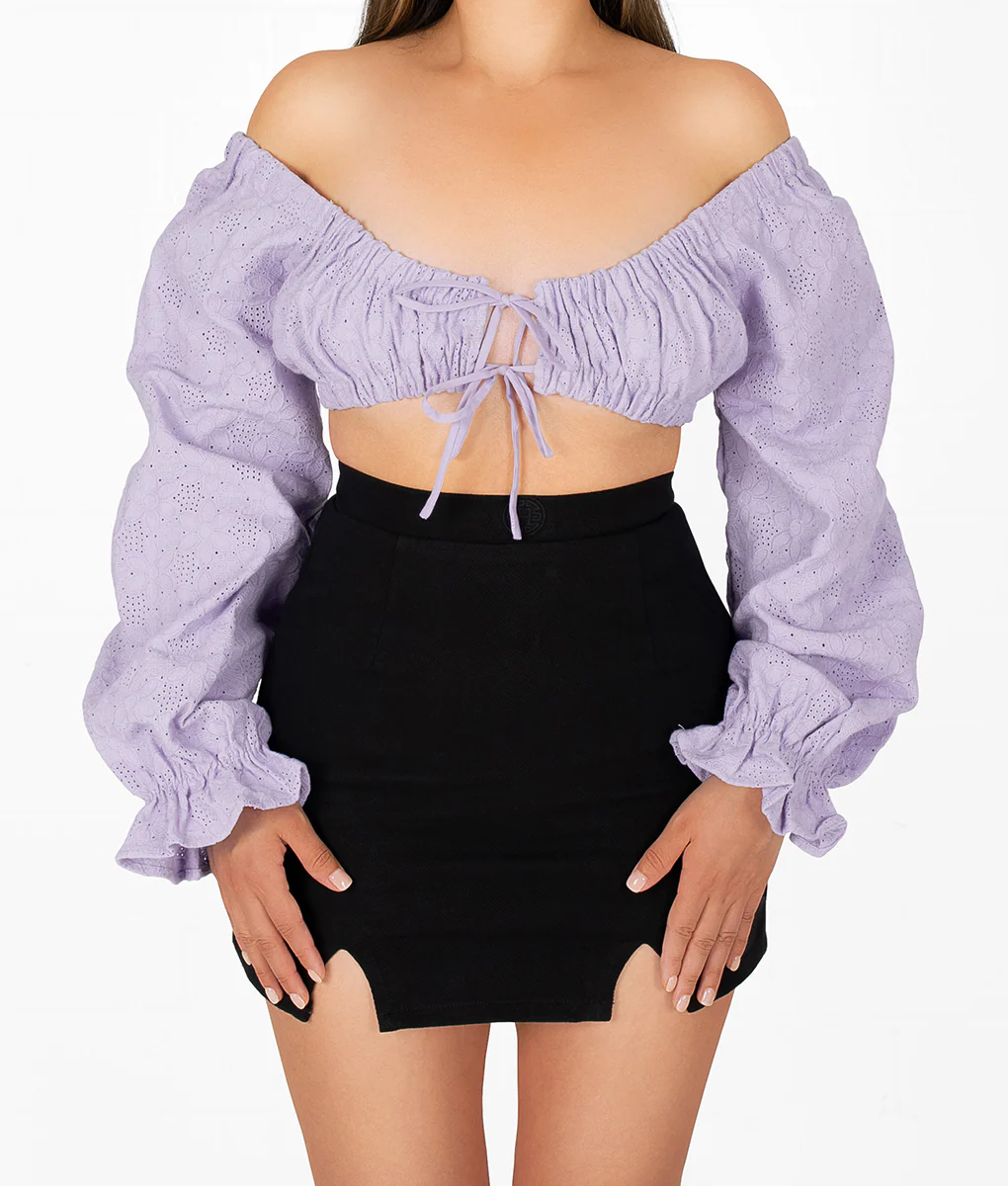 Preciosa Long Sleeve Crop Top - Image 3