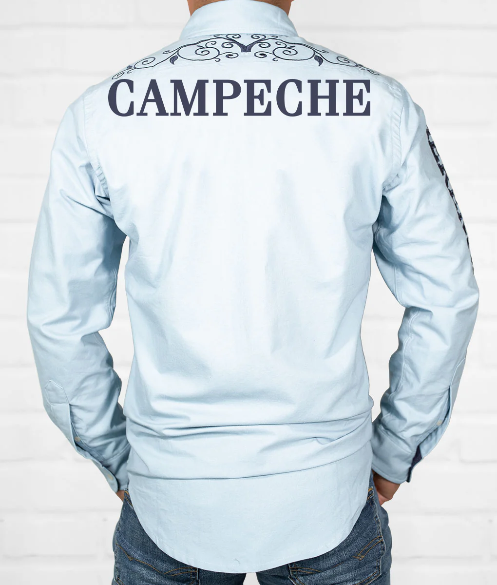 Light Blue State Men's Jaripeo Button-Down - Image 3