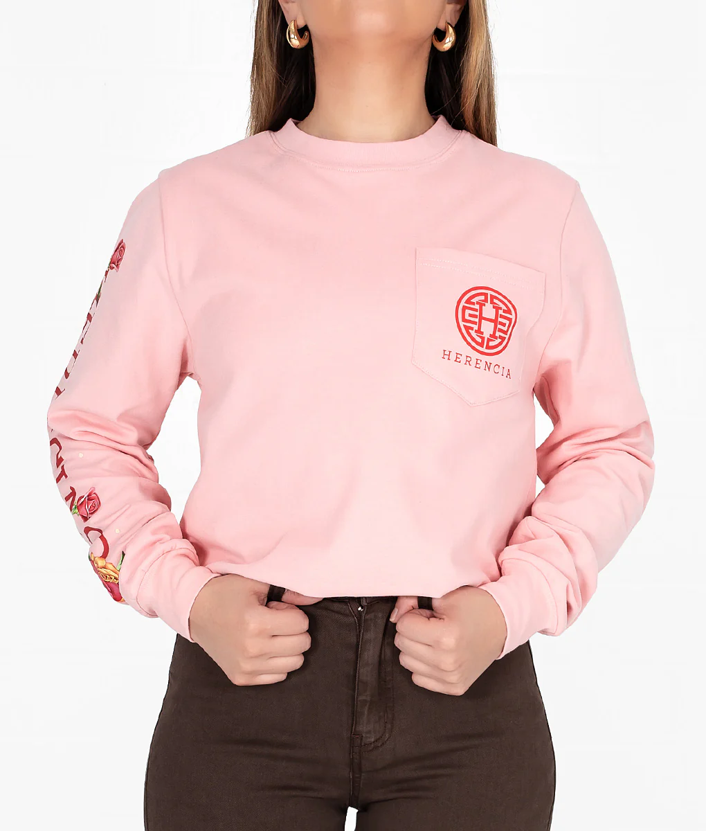 Siempre Bendecida Long Sleeve Pocket Tee - Image 3