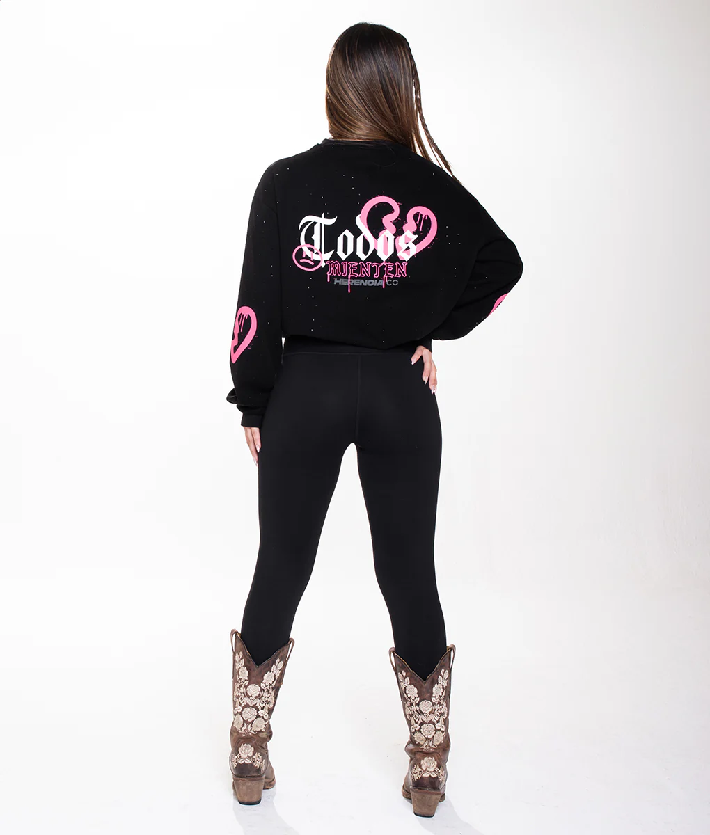 Todos Mienten Rhinestone Oversized Tee - Image 3