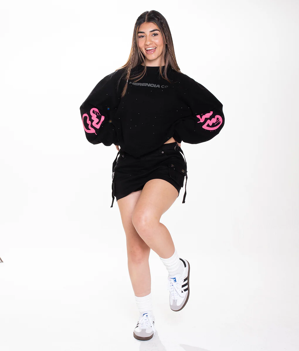 Todos Mienten Rhinestone Oversized Tee - Image 6