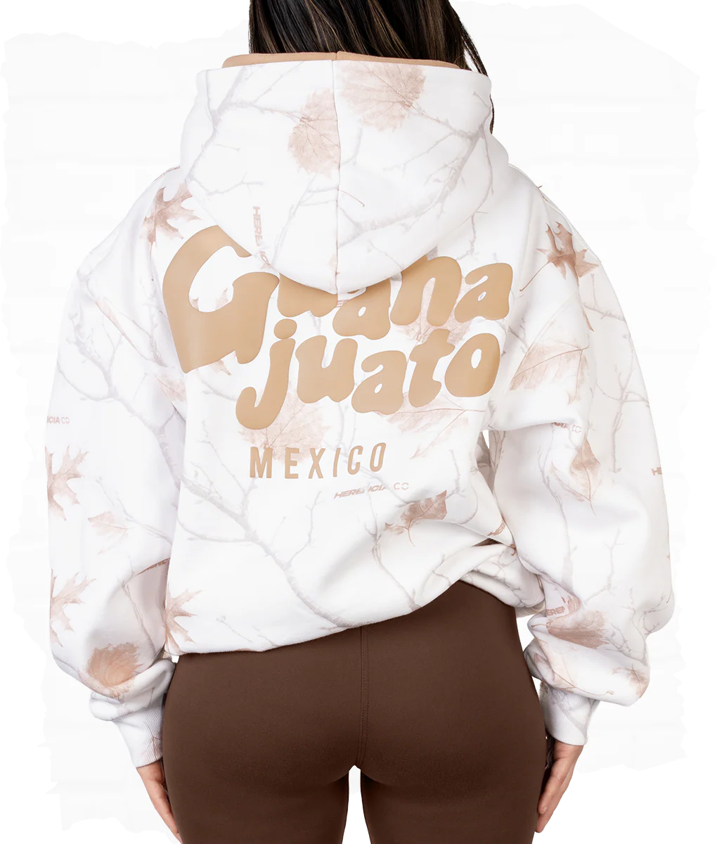 WHITE CAMO PUFF STATE HOODIE - Image 3